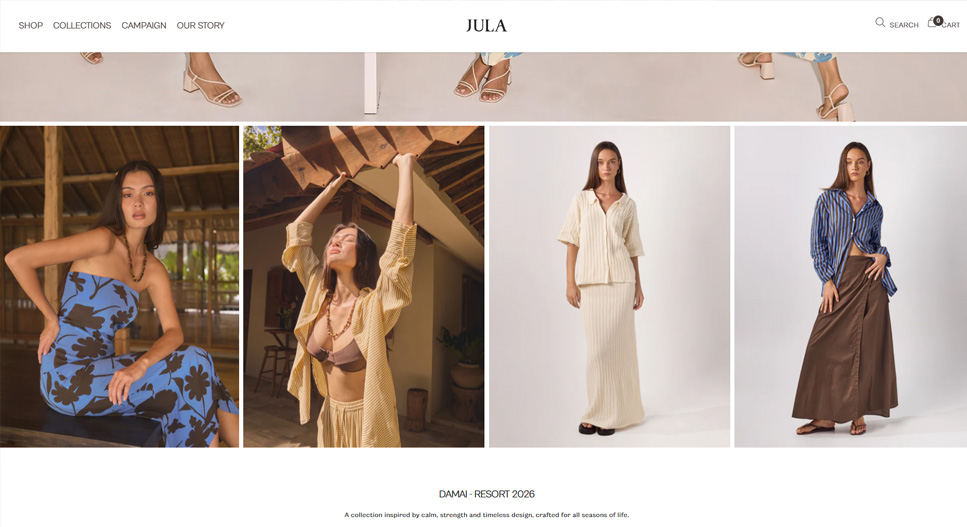 Shop Jula homepage design